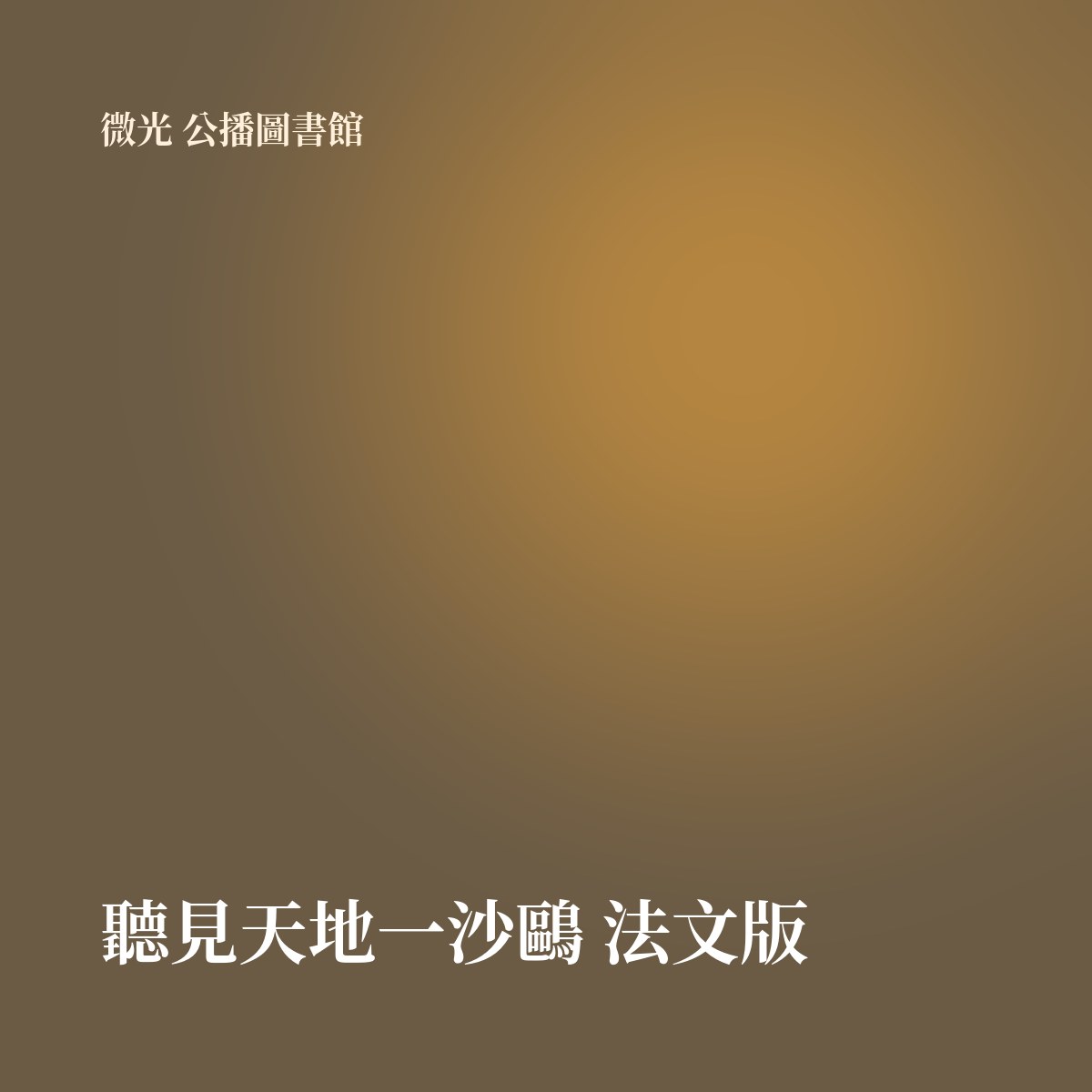 聽見天地一沙鷗 法文版 專輯封面