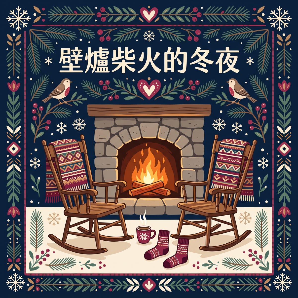 壁爐柴火的冬夜 專輯封面